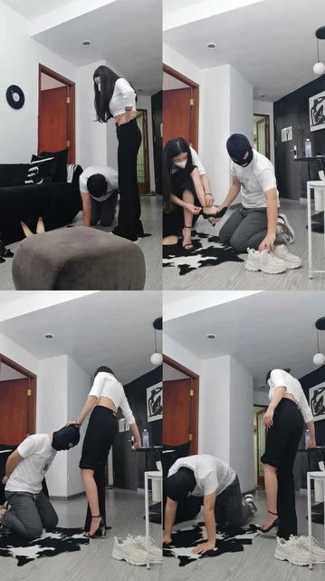 【梓晨】长腿御姐小白鞋+高跟提档/奖励舔脚