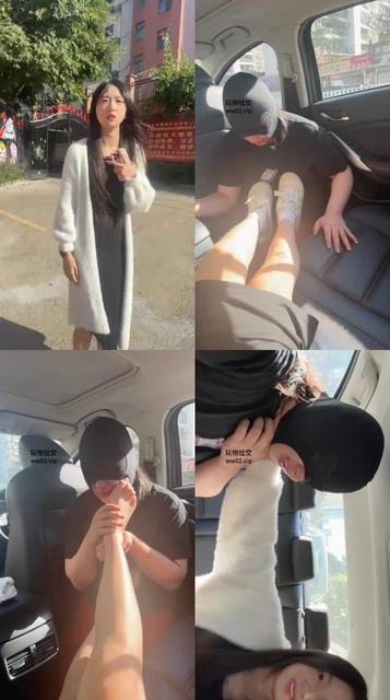 【户外挖掘机】素人小姐姐-车内调-小白鞋白袜