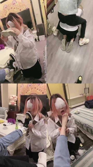 【调教视频】【安琪】母畜-舔闻双素人美女脏鞋臭袜骑马【三视角完整版】