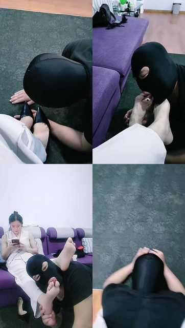 【冷魅夫妻】物化脚垫/高跟踩虐绿帽老公/插嘴