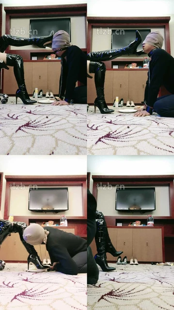 【诗恩】口球塞嘴/长靴高跟踩踏喂食/喂口水/赏圣水【完整版】