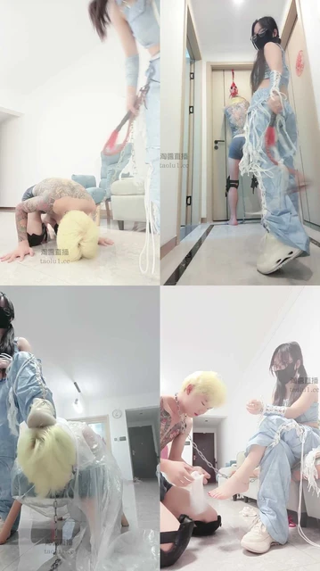 【薇薇】强制鞭打社会黄毛喝圣水