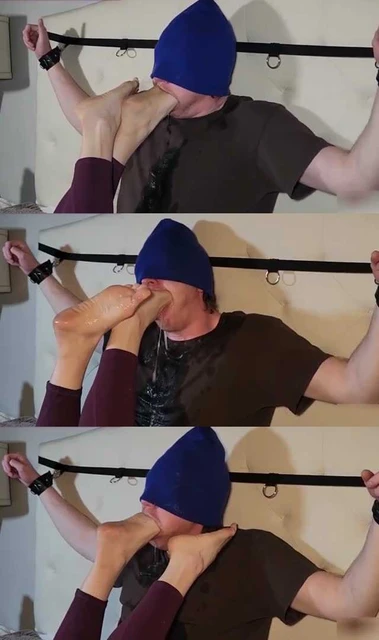 【外国女主】把脚奴绑床头裸足深喉插吐