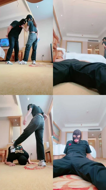 【美娜格格】堵嘴/闻袜窒息/耳光提档挨揍/深喉