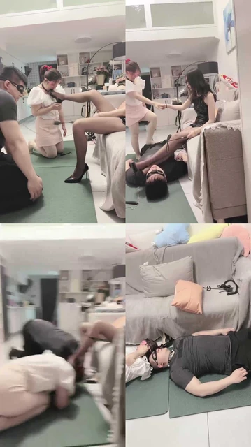 【尤物S】情侣奴-高跟黑丝全体重踩踏/转胯骑马【完整版】