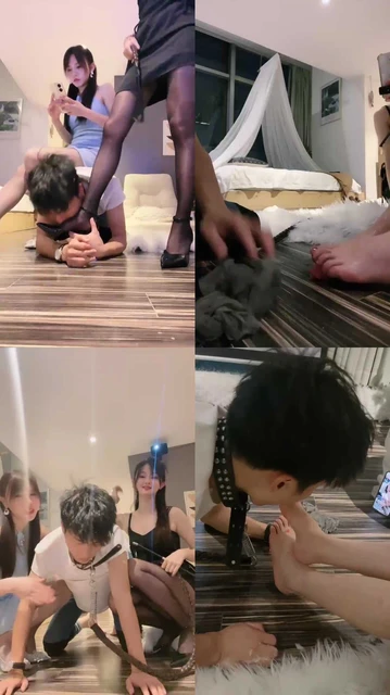 【伊晨】双S丝袜诱惑-高跟踩/踹提/遛狗爬行/吃口水【双视角版】