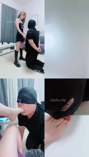 【领主老大】皮靴高跟调肥仔-踩踏/碾舌/深喉插吐