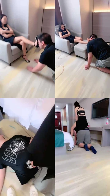 【蜜糖情侣】跪舔高跟裸足/掐乳/全体重踩踏【完整版】