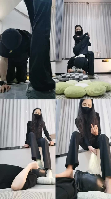 【皮皮】腿绞窒息/强制闻鞋/骑马转胯/棉袜气味辱