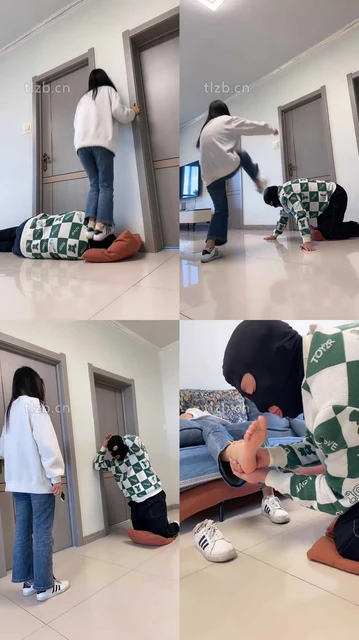 【精神小妹】素人S-贝壳头棉袜全体重踩/踢踹