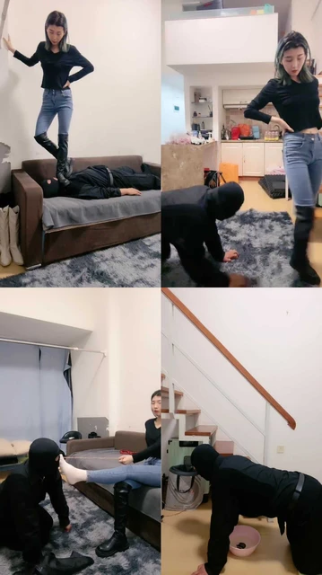 【兔兔大人】重度鞭打耳光/长靴白袜踩踏/喂口水