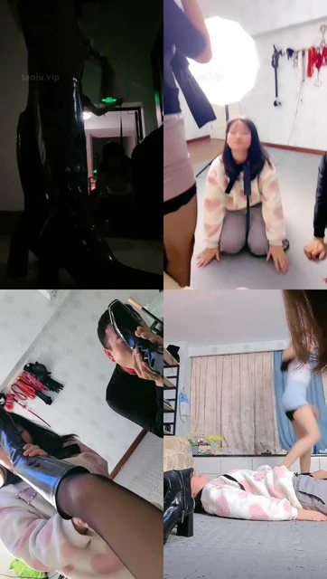 【果儿S】双S-情侣奴-奴下奴-舔脏鞋/爬行虐/臭脚捂脸【双视角版】