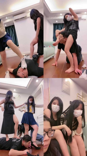 【麋鹿银儿】双S南北女王-运动鞋强制踩/舔脏鞋底/骑马叼白袜