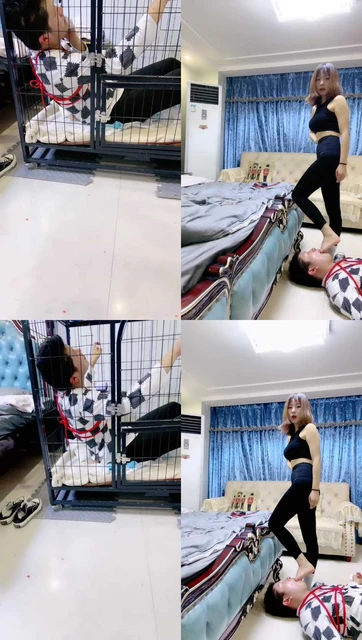 【果儿】双S-狗笼圈养虐打抖M邻居【下部-双视角版】