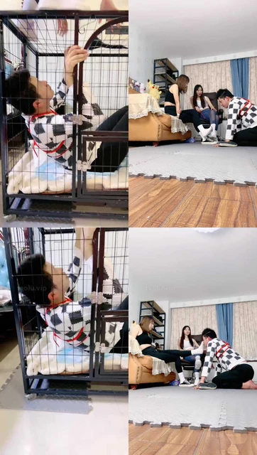 【果儿】双S-狗笼圈养虐打抖M邻居【中部-双视角版】