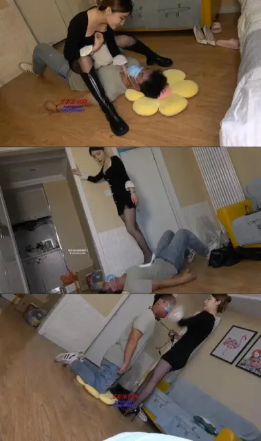 【领主老大】对应聘体育生暴抽耳光高跟狠踩