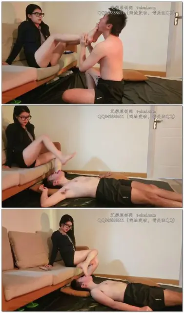 【战一柔】脚深喉专场脚耳光虐奴
