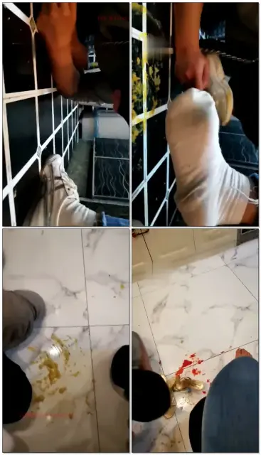 【洛洛S】【脚喂食】贱狗脏鞋底吃大餐