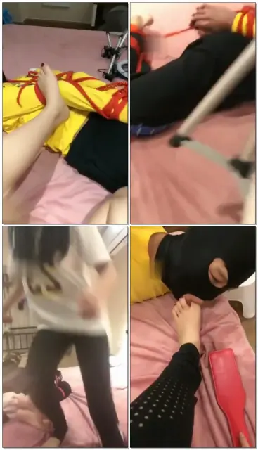 【橙子小祖宗】捆绑袜子塞嘴疯狂家暴