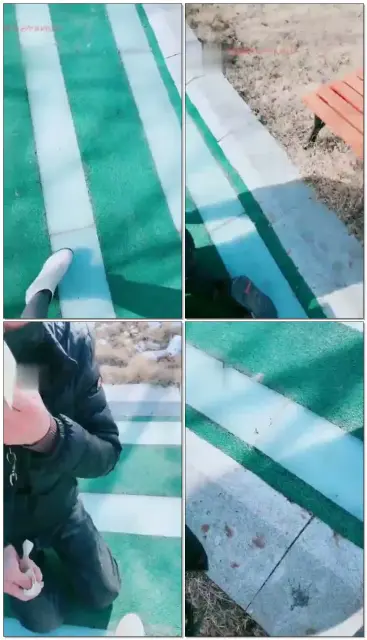 【聊城魅影】户外遛狗舔脏鞋袜