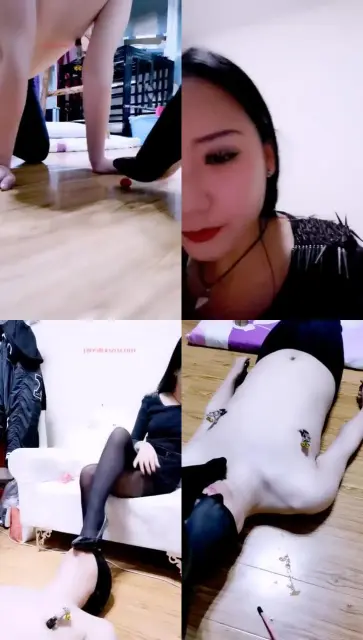 【天津公主】踩踏喂食高跟虐乳