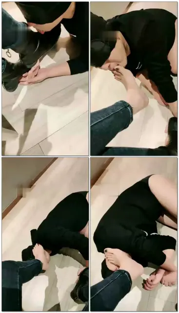 【c小安】学生主首次短靴调教虐奴