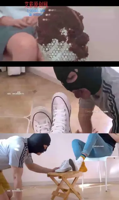 【茜茜美】超脏经典匡威の鞋底清理器！黑舌狗