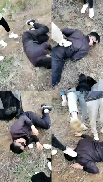 【异瞳】圈踢凌辱，户外踩踏