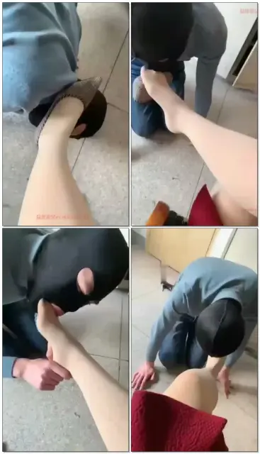 【开发素人】肉丝舔脚踩踏喂食