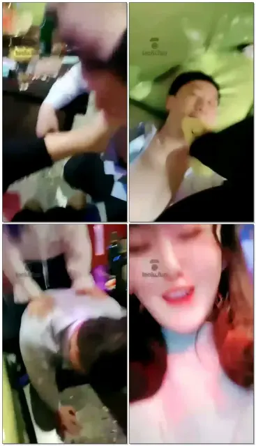 【柒染殿下】带素人姐姐ktv调教贱狗,走廊骑行,店员围观