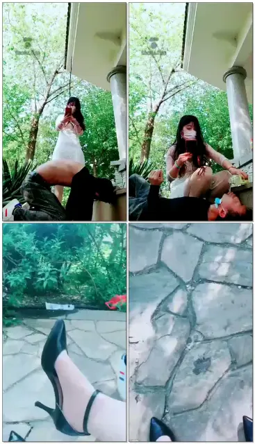 【聊城魅影】野外带刺条抽舔脏鞋底喂圣水狠虐乳