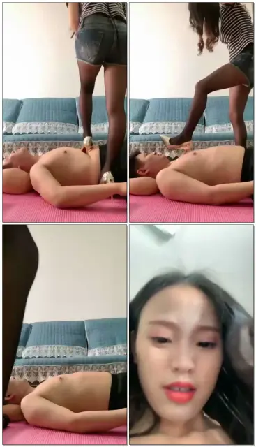 【灵灵】黑丝高跟狠踩