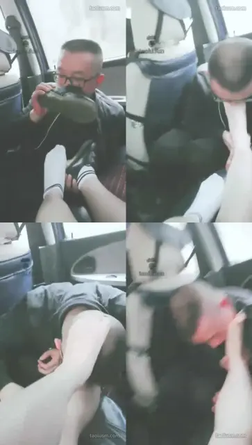 【妖妖学姐】狗儿车里直播舌头洗脚