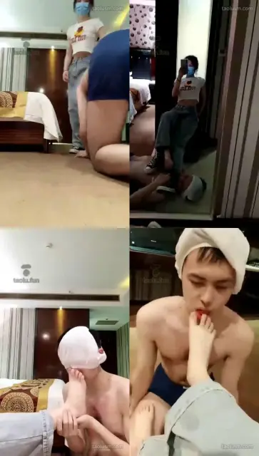 【哈宝s】610调教小公狗极度羞辱，黑花袜子酷酷的