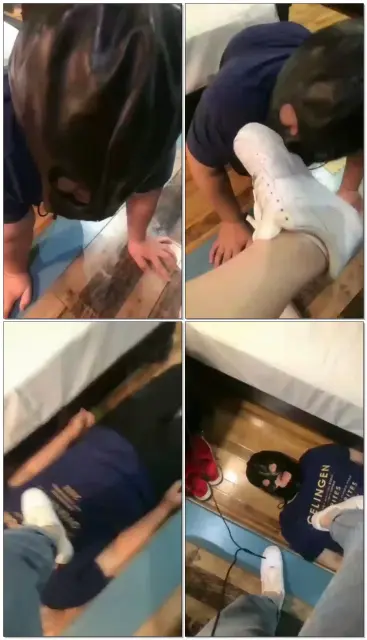 【七双】继续调教千里迢迢来的贱货，小白鞋调教，清理鞋底，鞭打全体重踩踏