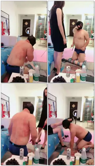 【楚楚S】藤条暴抽，鞋跟深喉【45分钟】【普清】