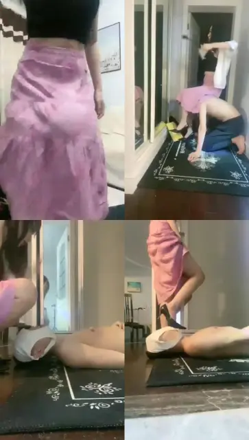 【伊茜】钻红裙，裙子里的世界爽死了