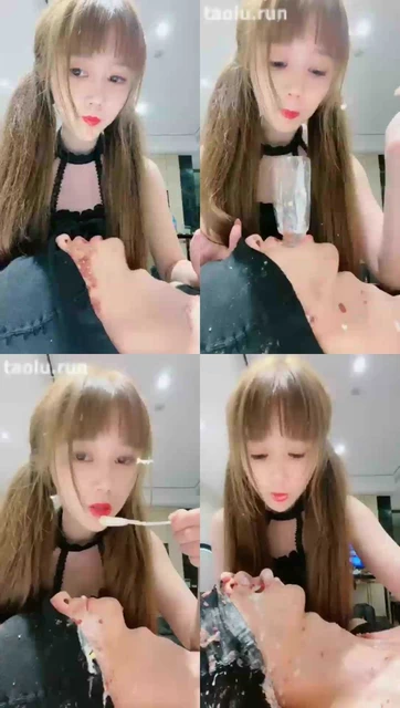【上海樱桃小S】强迫口水喂食（重囗恶心视频）