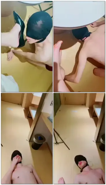 【芭比学生主】踩踏喂食，舔鞋底，狗学弟被玩【49分钟】【普清】