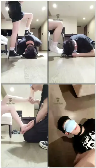 【哈宝s】帆布鞋香白袜调教公狗