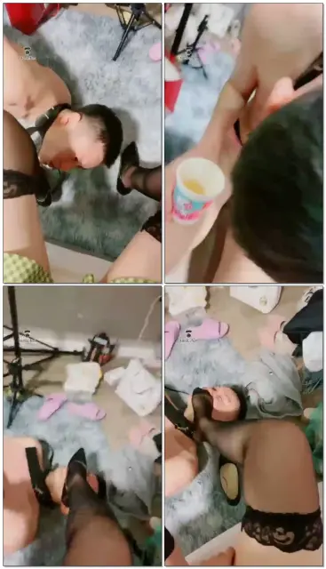 【芭比学生主】老公对我下跪磕头喝口水混合圣水