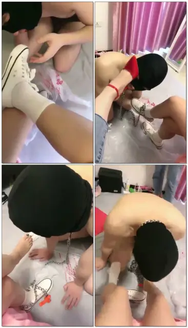 【糖糖S】侄女小姨一起圣水玩狗