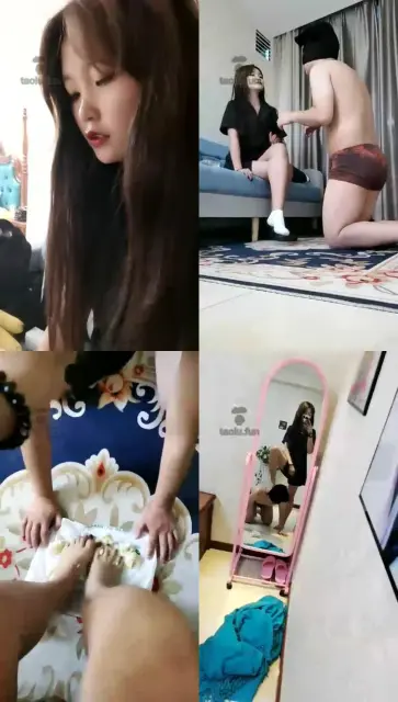 【夏馨S】耳光脚喂食口水羞辱-白袜场 