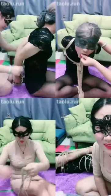 【盈盈】TJCD、惩罚坐缚、丝袜堵嘴、鞭打、耳光-吊腿缚全程捆绑