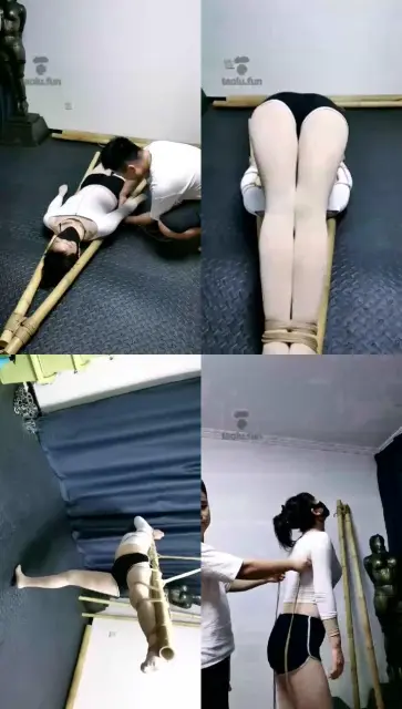 【紧缚体验室】竹杠麻绳女体