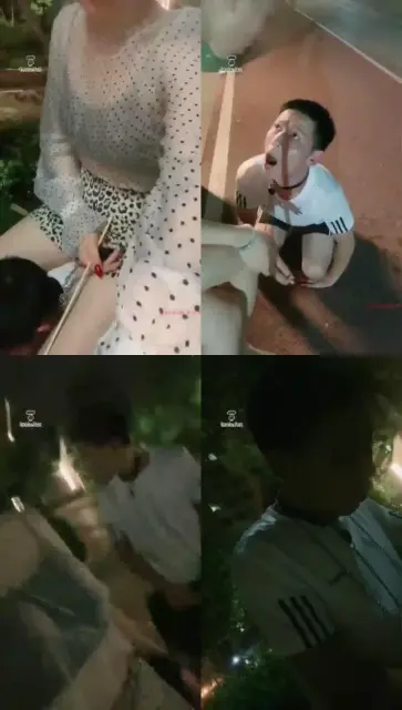 【丹丹S】户外调狗，路人太多够刺激！被巡逻大哥赶两次