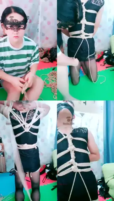 【盈盈S】强制捆绑，堵嘴，罚跪
