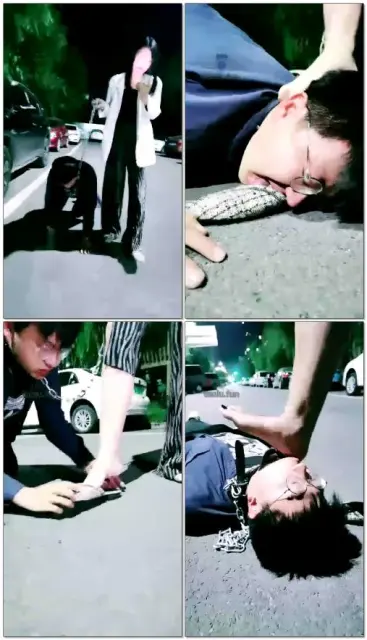 【本欲S】户外遛狗骑马+舔脚