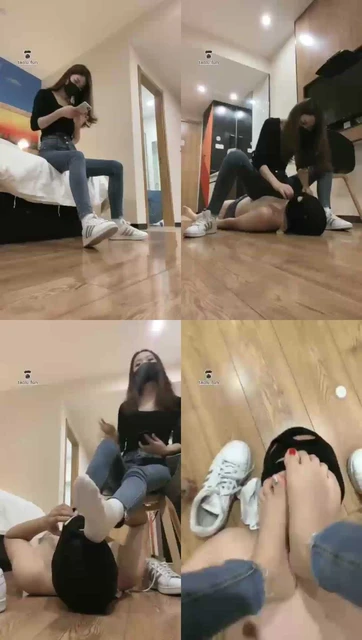 【虞姬】车模的狗，白棉袜，舔鞋底，踩踏