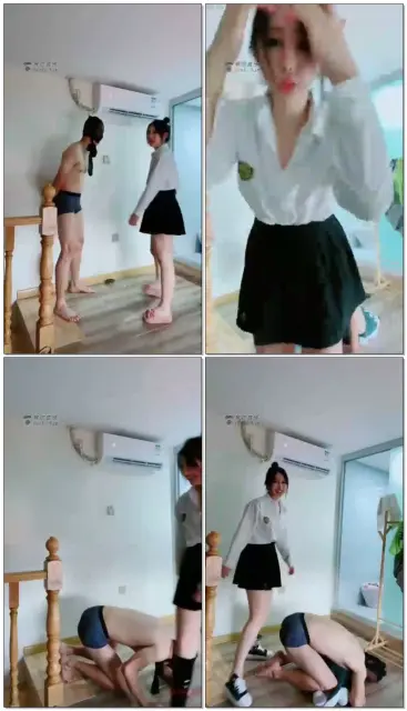 【芭比学生主】学长被踢裆专场100下